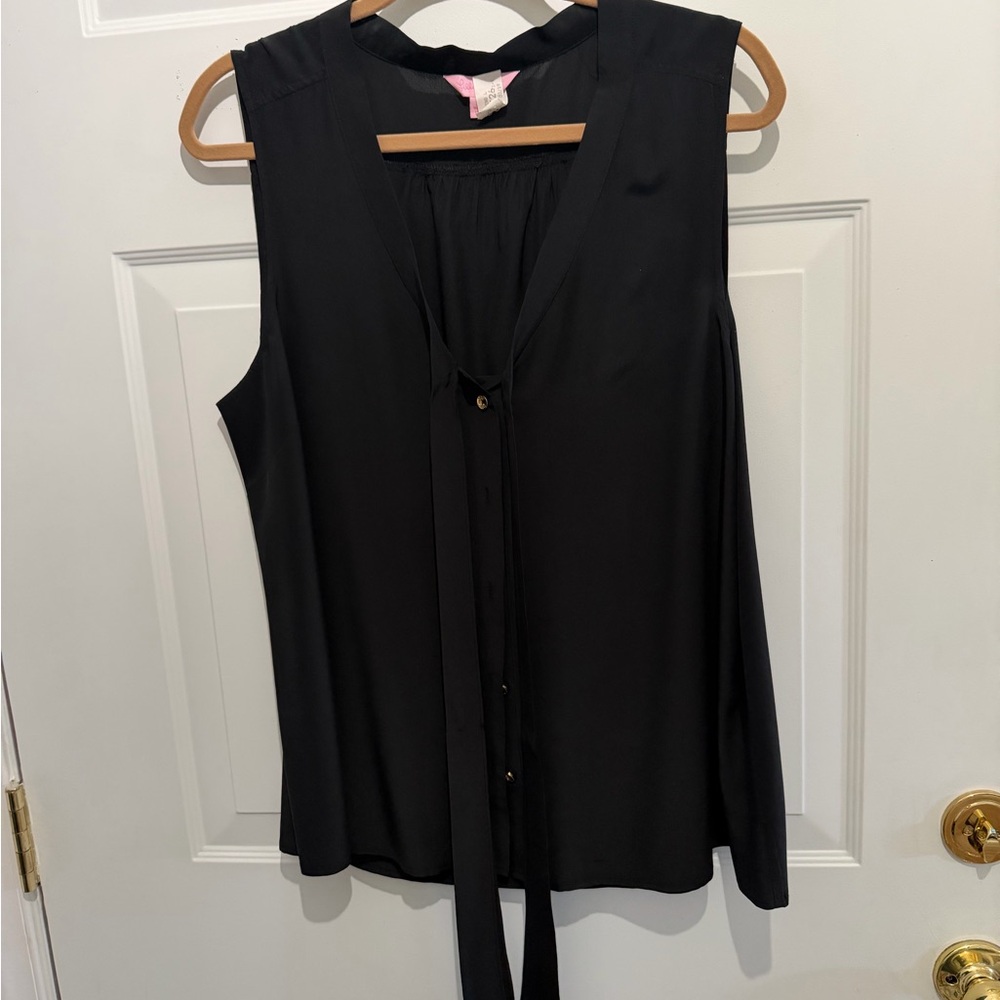 Lilly Pulitzer XL Elsa sleeveless black top
